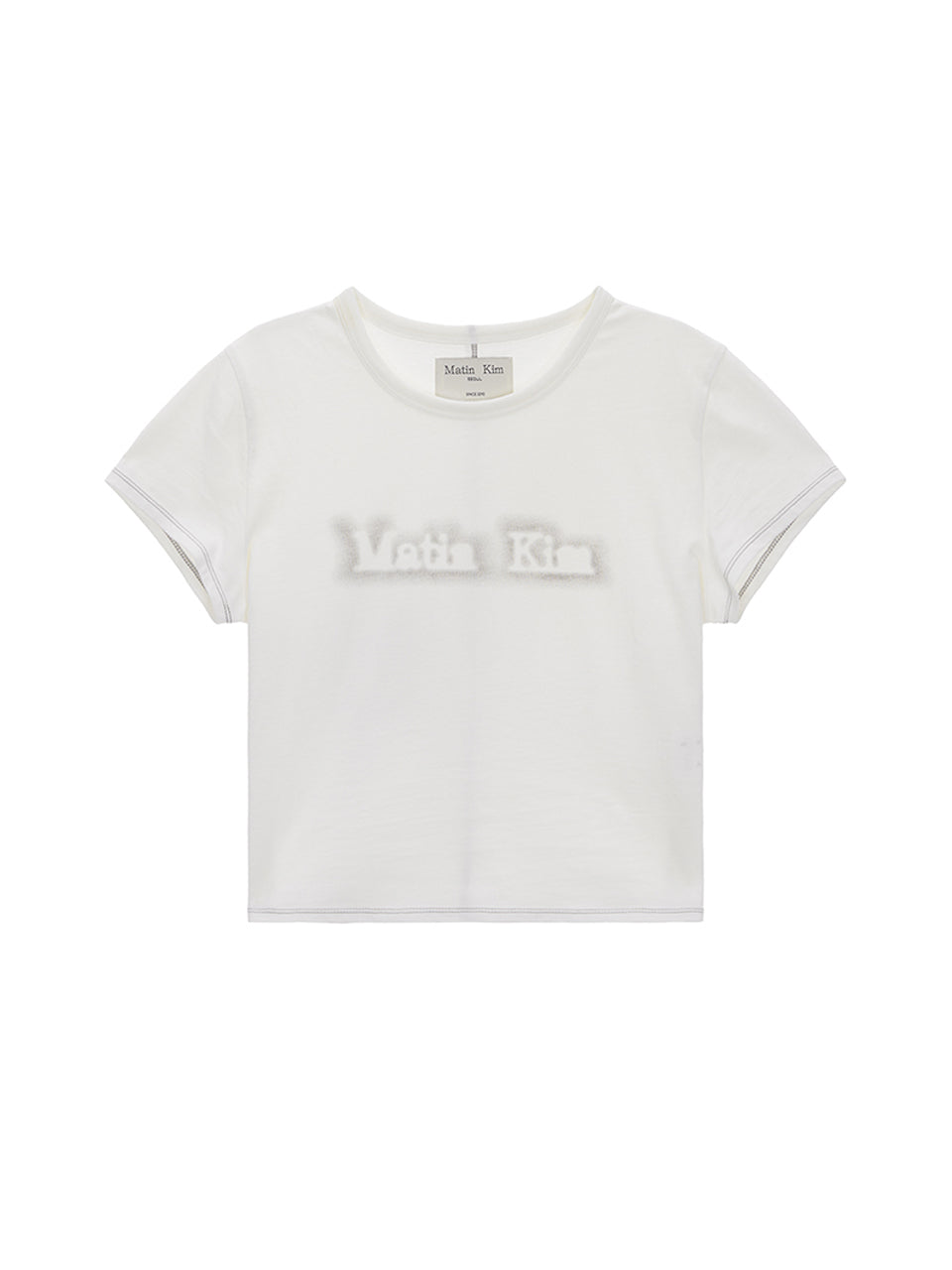 Matin Kim MATIN SHADE LOGO CROP TOP IN WHITE