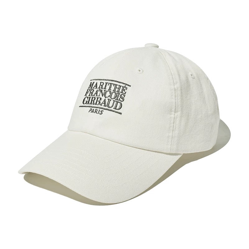 Marithe SMALL CLASSIC LOGO CAP IVORY_OS White