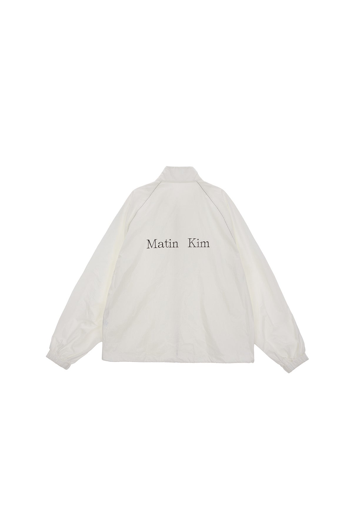 MATIN KIM LOGO COATING JUMPER IN IVORY