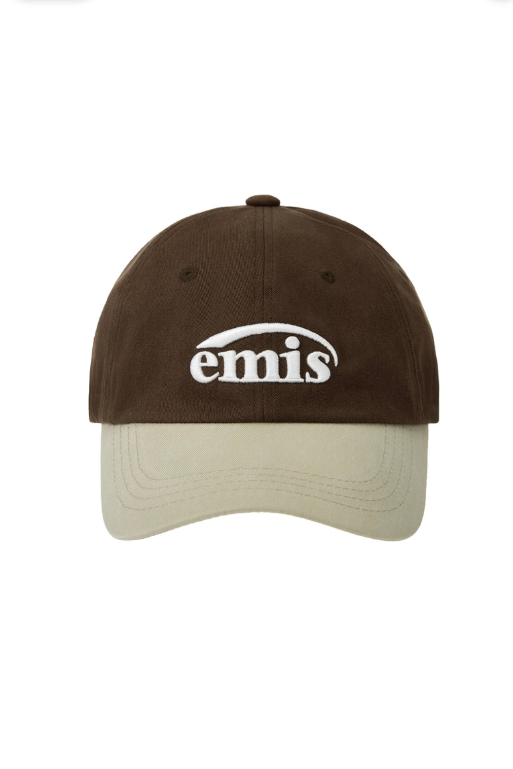 EMIS NEW LOGO MIX BALL CAP(RENEWAL)-BEIGE/BROWN