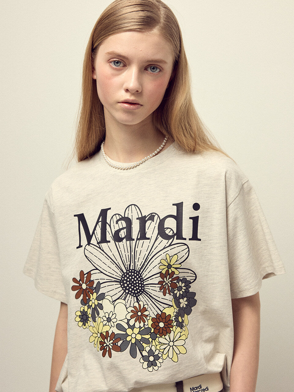 MARDI TSHIRT FLOWERMARDI JARDIN_OATMEAL BLACK