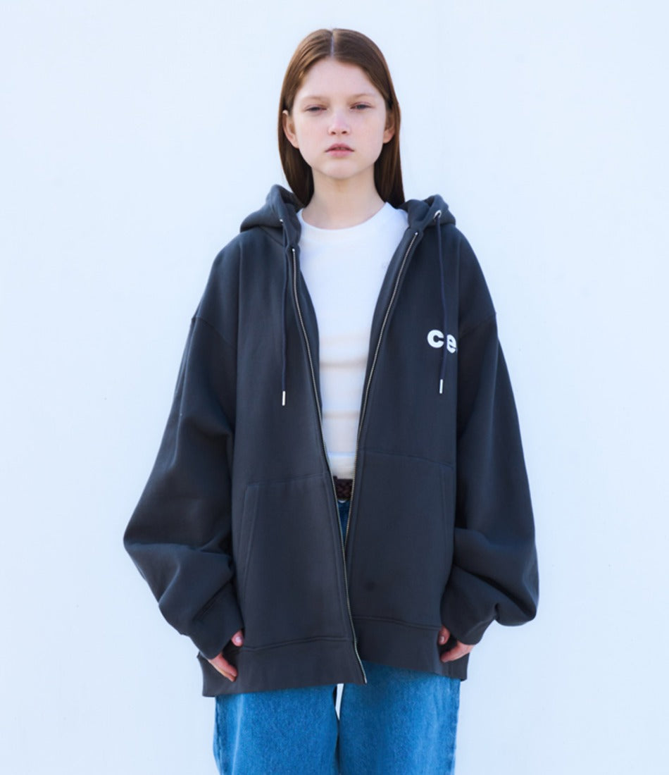 CEC ZIP-UP HOODIE(CHARCOAL)