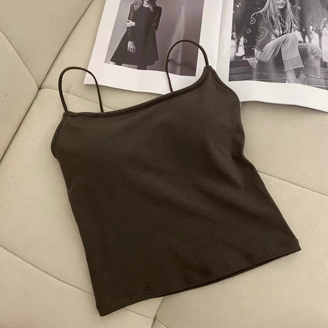 Slim strap tank top
