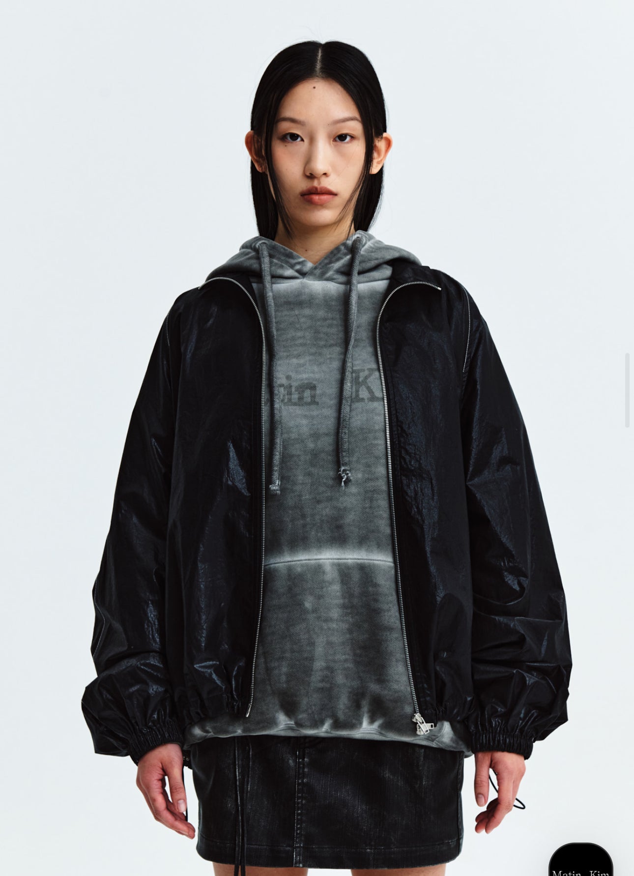 ジャケット・アウター MATIN KIM LOGO COATING JUMPER IN BLACK MATIN KIM LOGO COATING JUMPER IN BLACK – MO & MORE