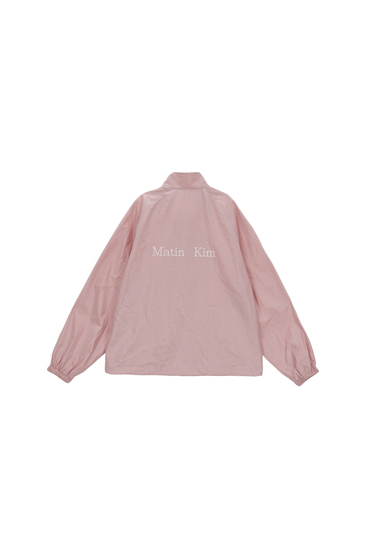 MATIN KIM LOGO COATING JUMPER IN PINK