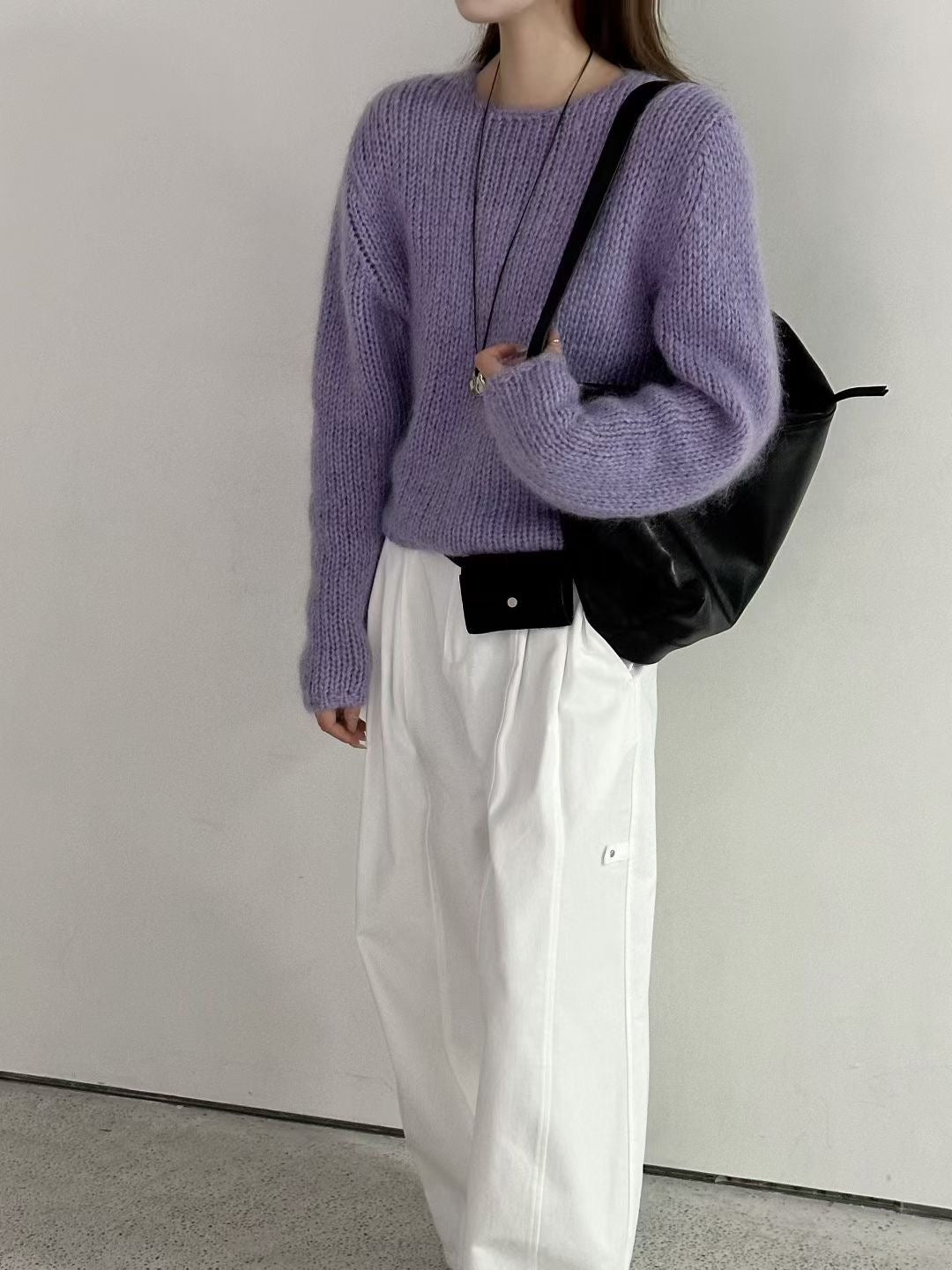 Soft round neck classic sweater