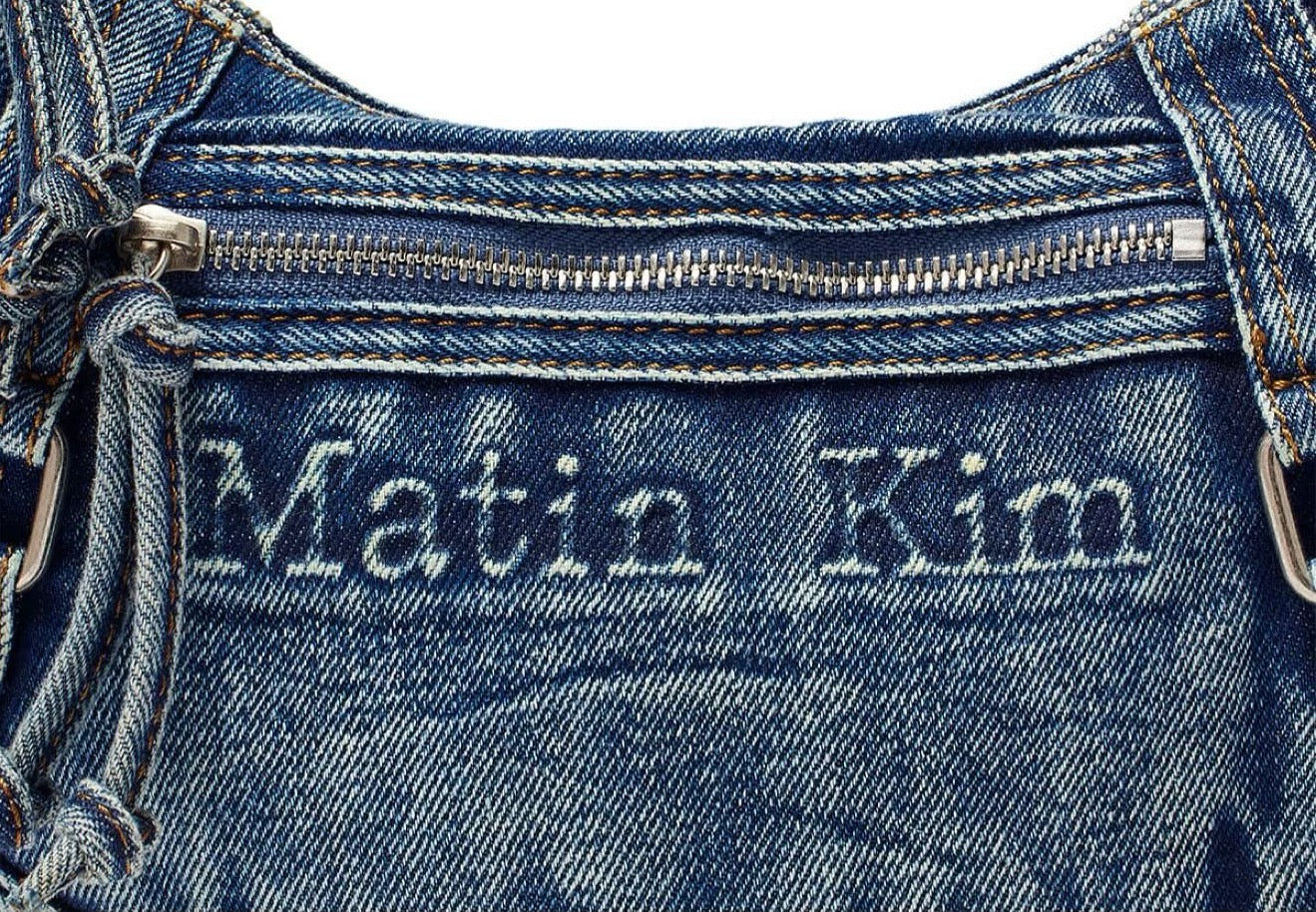 MATIN KIM WASHED DENIM MINI HOBO BAG IN BLUE – MO & MORE