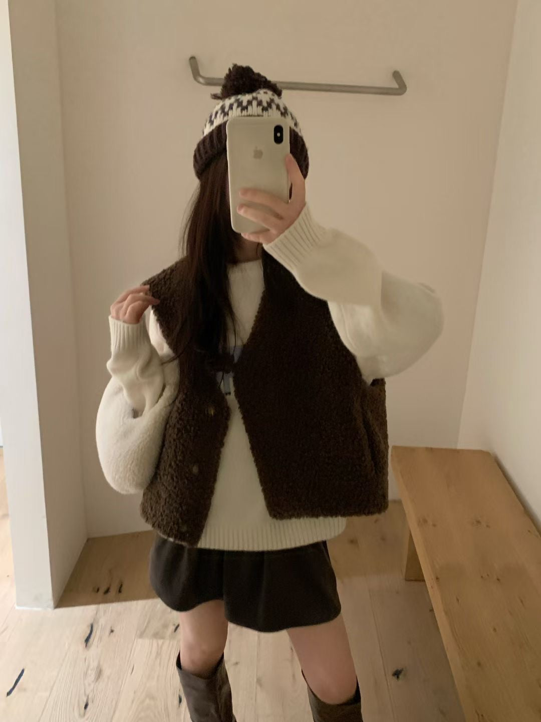 Reversible plush vest