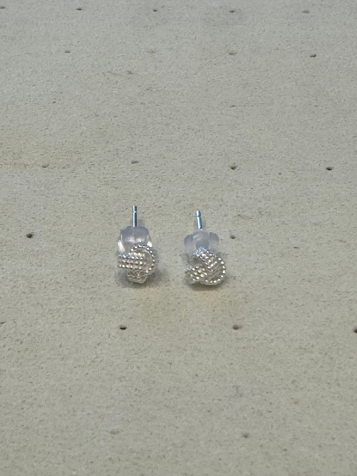 Lingzhi Knot Pure Silver Earrings