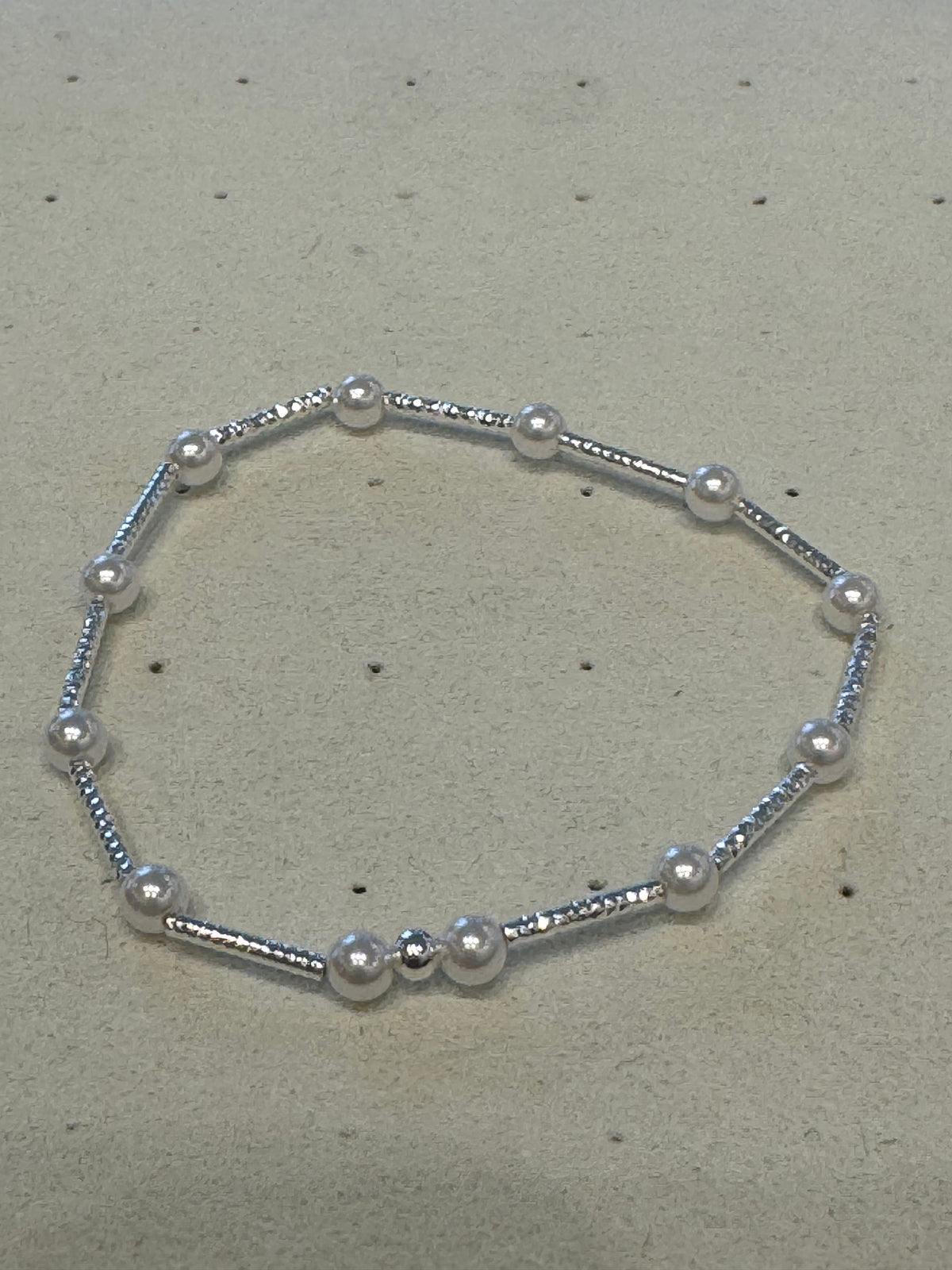 Silver Pearl Bracelet
