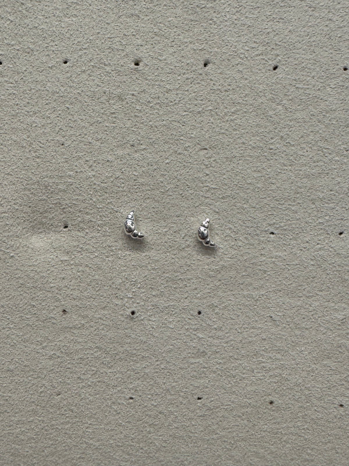 Silver croissant earrings