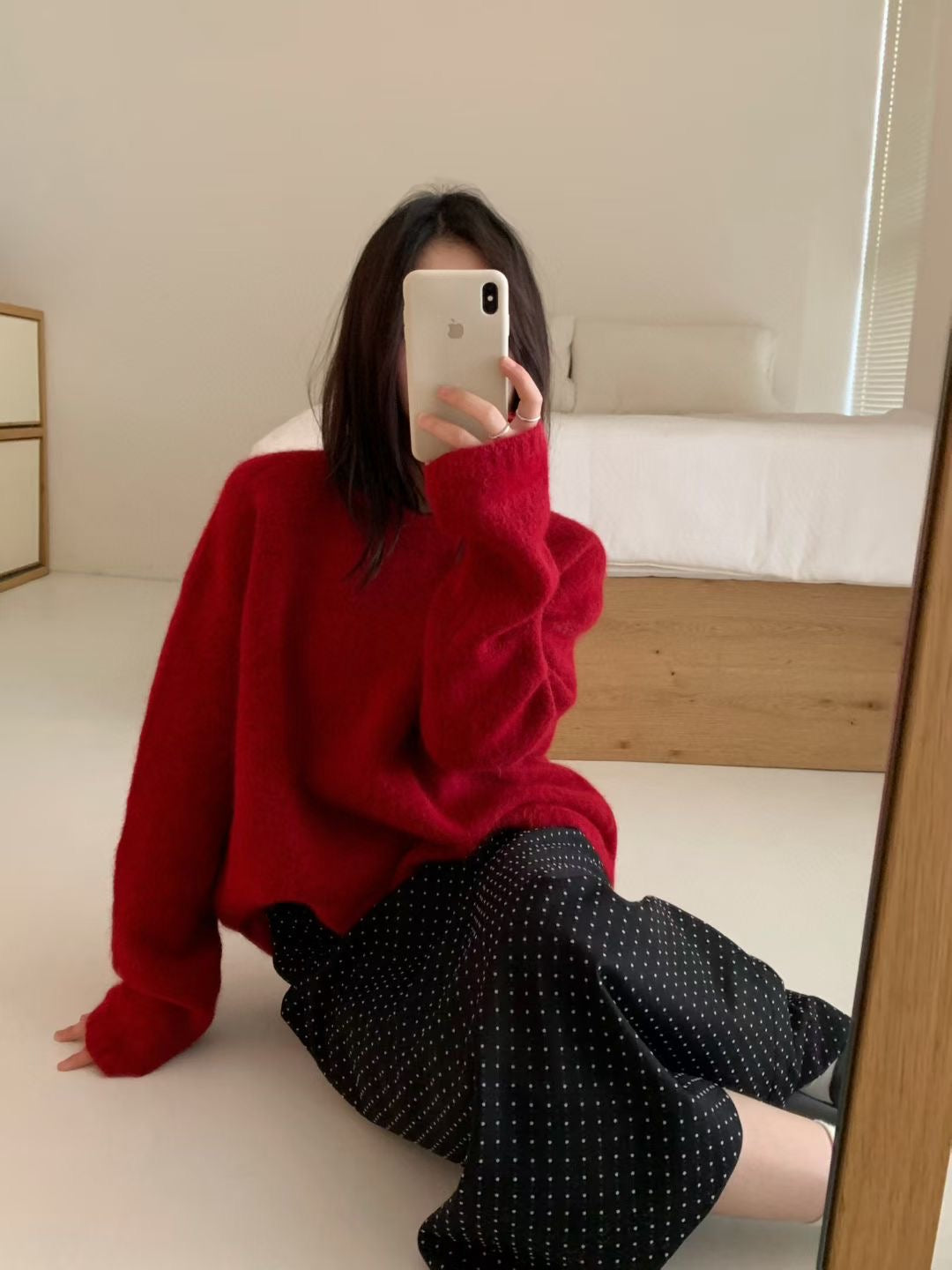 Cherry red holiday sweater