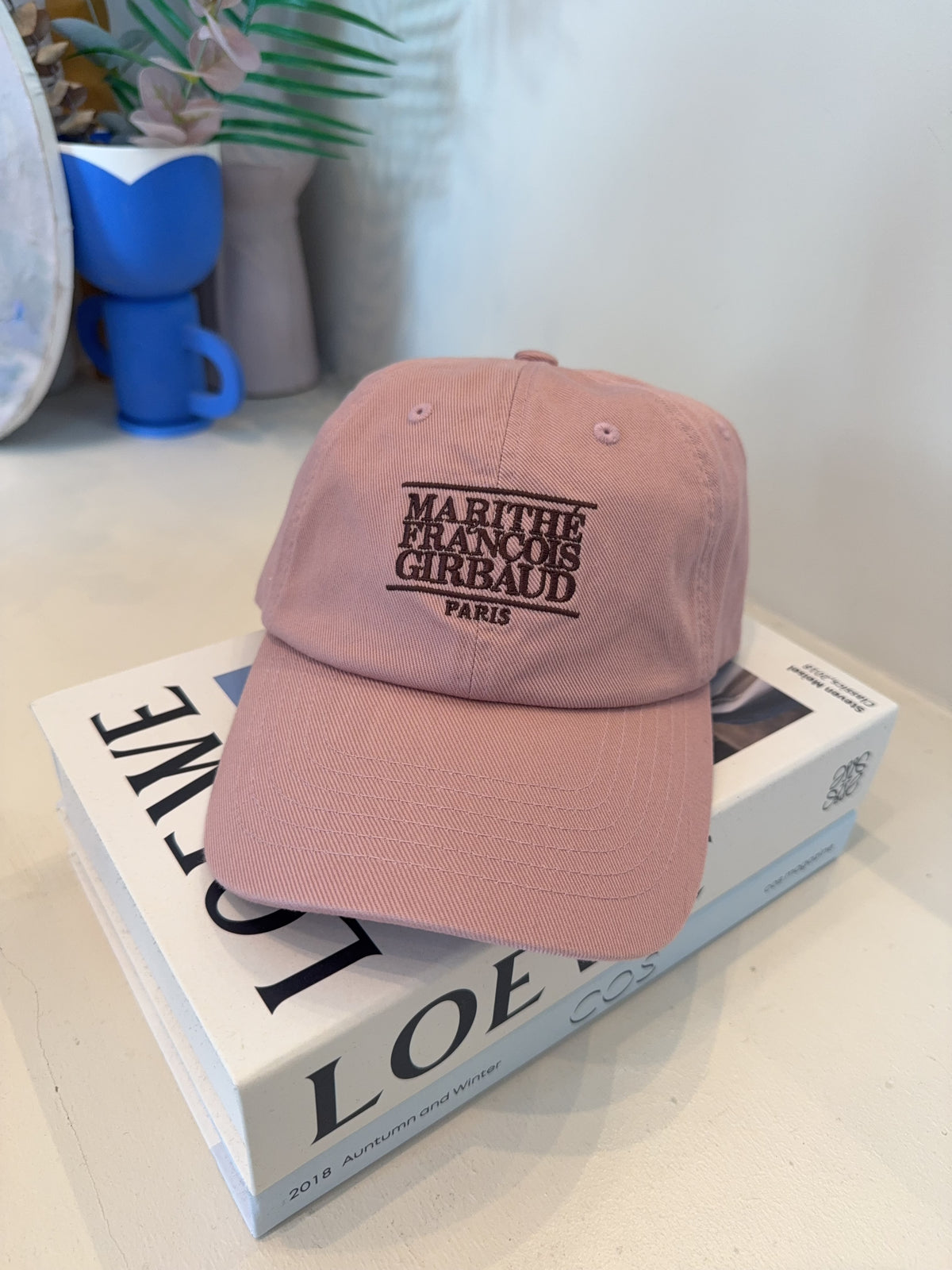 MARITHE FRANCOIS GIRBAUD SMALL CLASSIC LOGO CAP dark pink