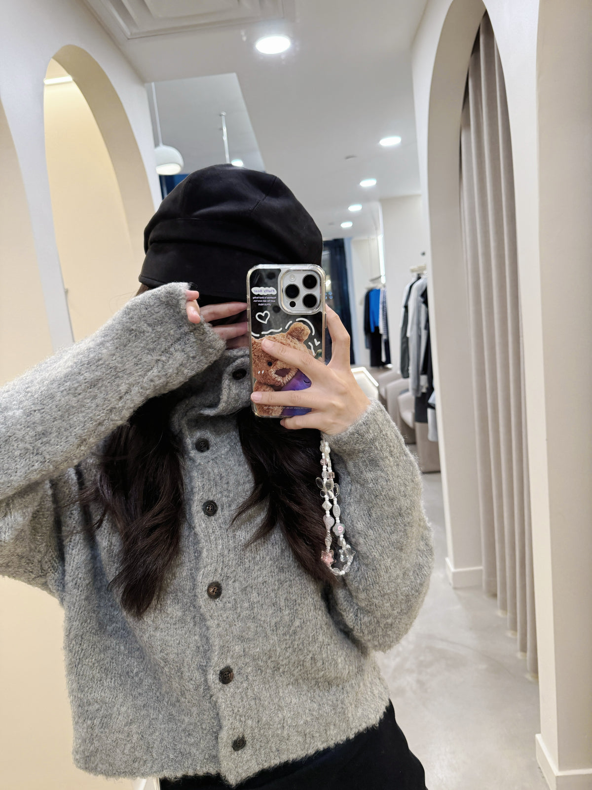 Cozy high-neck button up knit cardigan