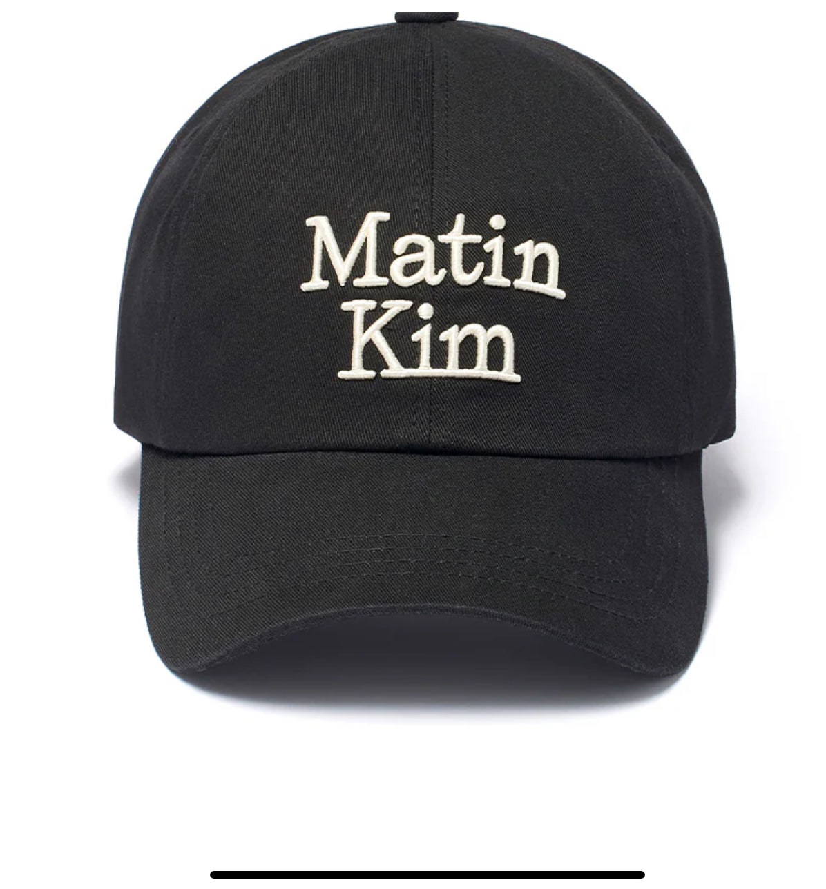 Matin Kim MATIN VOLUME LOGO BALL CAP IN BLACK