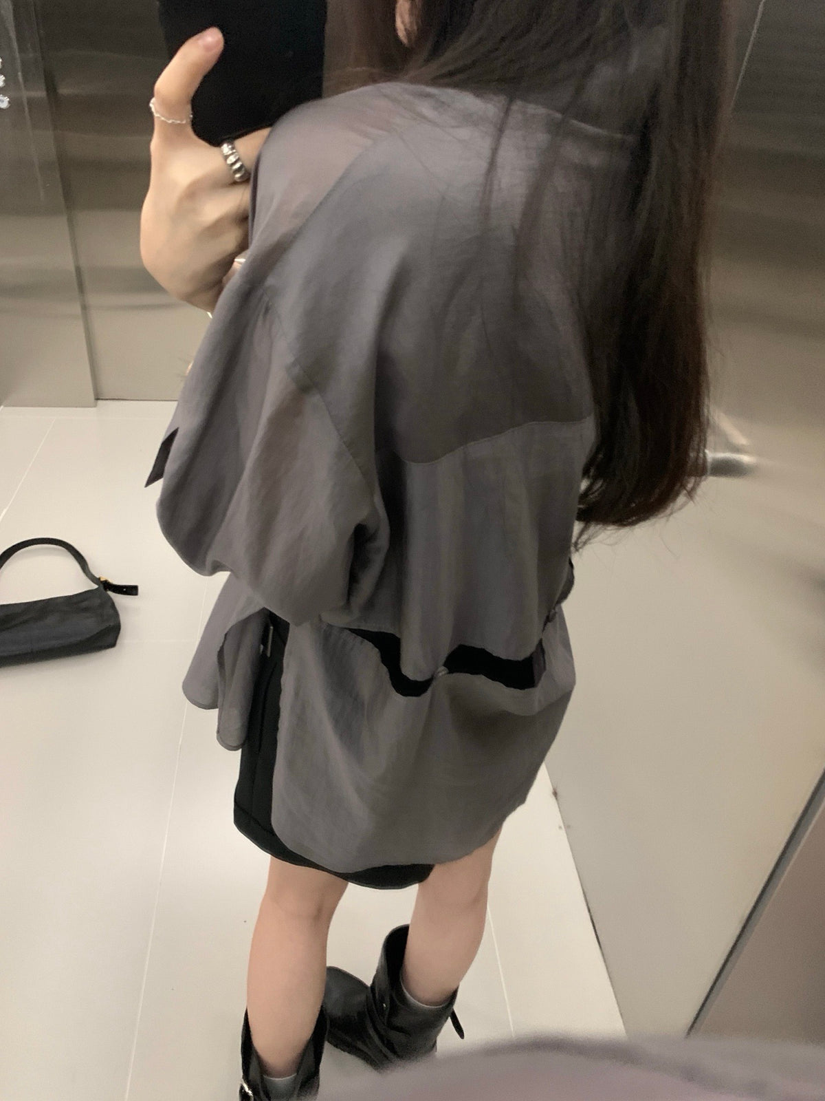 Back button tencil shirt