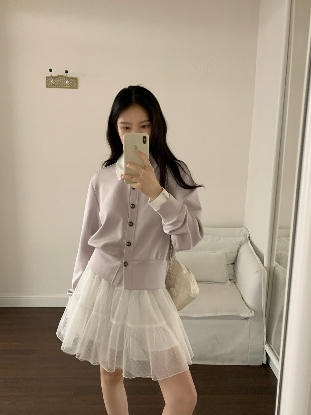 Collar Fake 2-piec cardigan