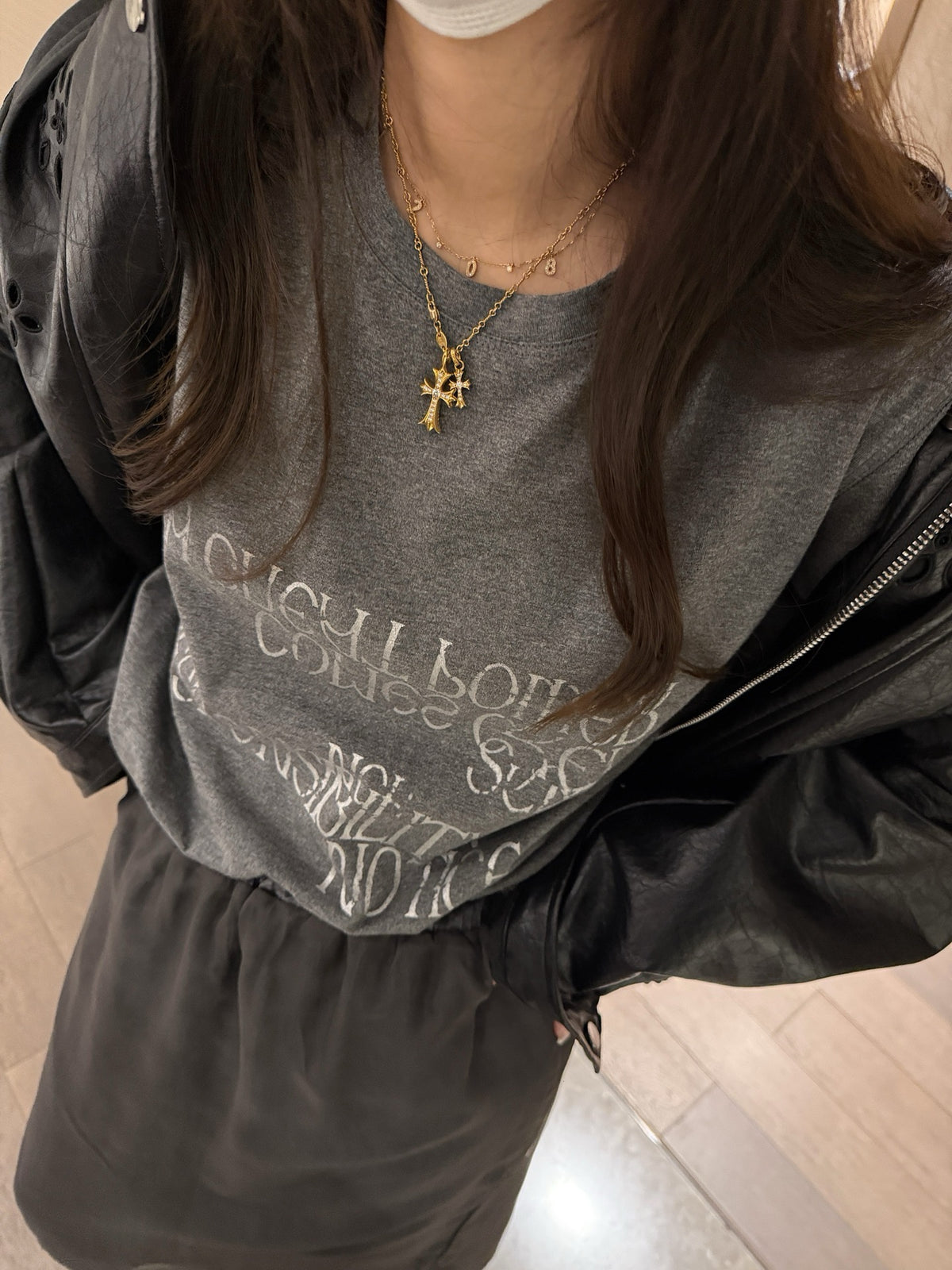 Shining letter T-shirt