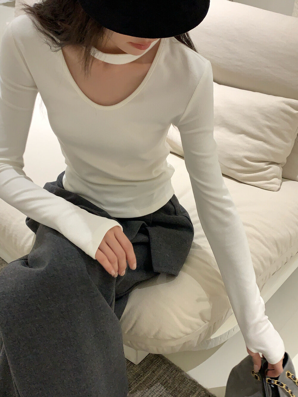 Halter Neckline Cut-Out Top