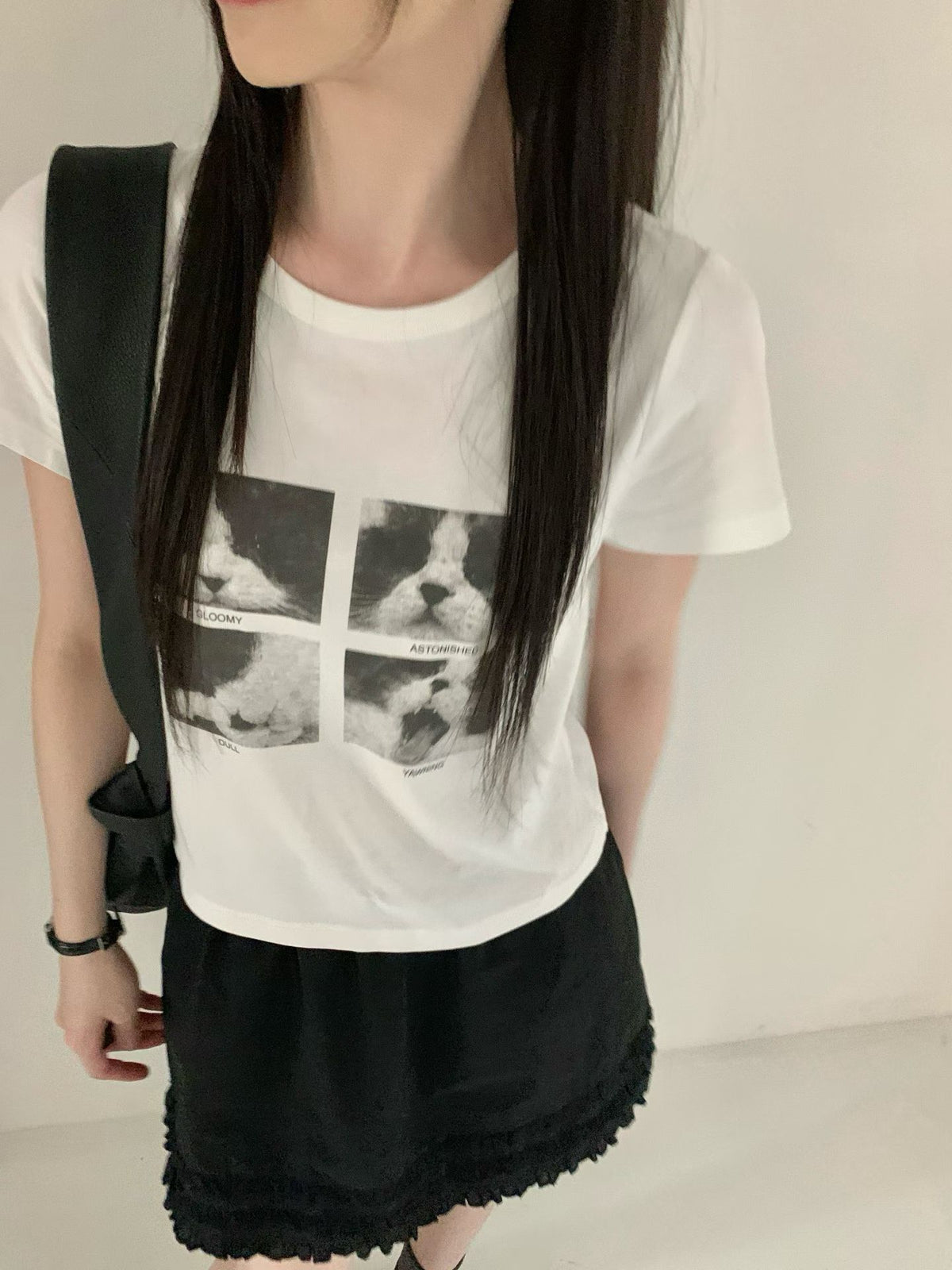 Cat print T-shirt