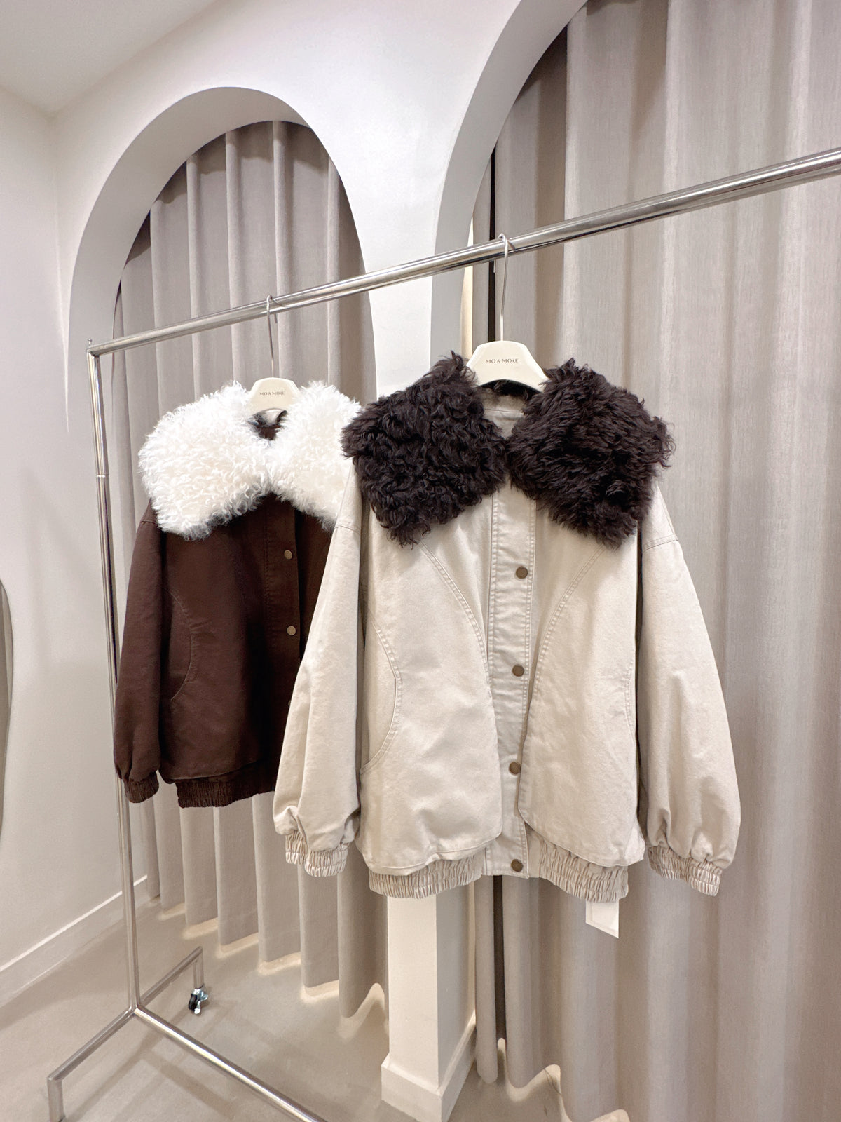 Shearling Goose Down Coat