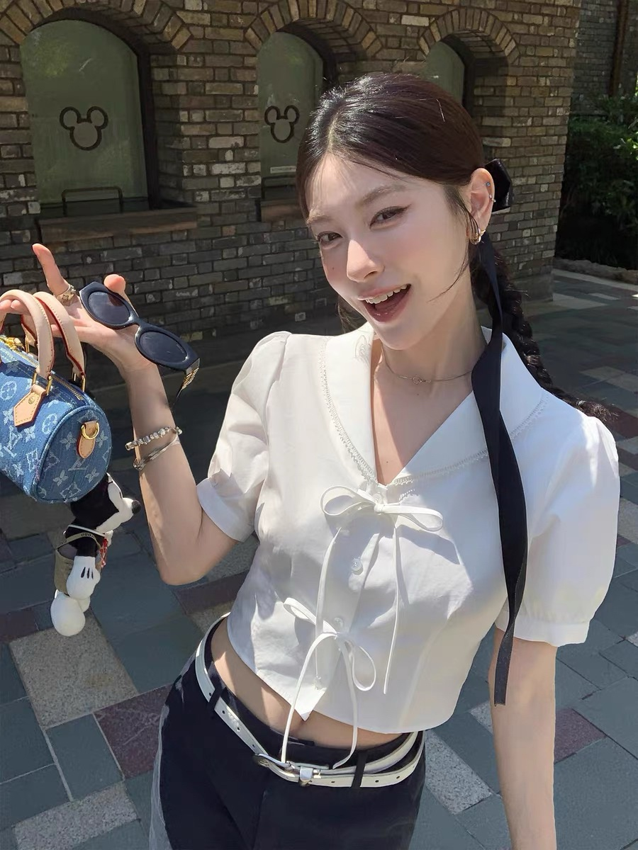 Preppy-style Collared Top
