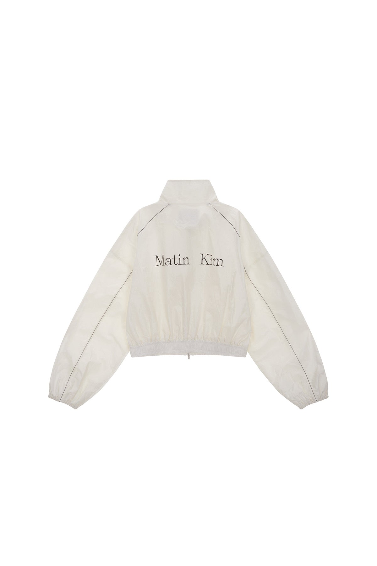 Matin Kim MATIN COATING CROP BLOUSON IN IVORY