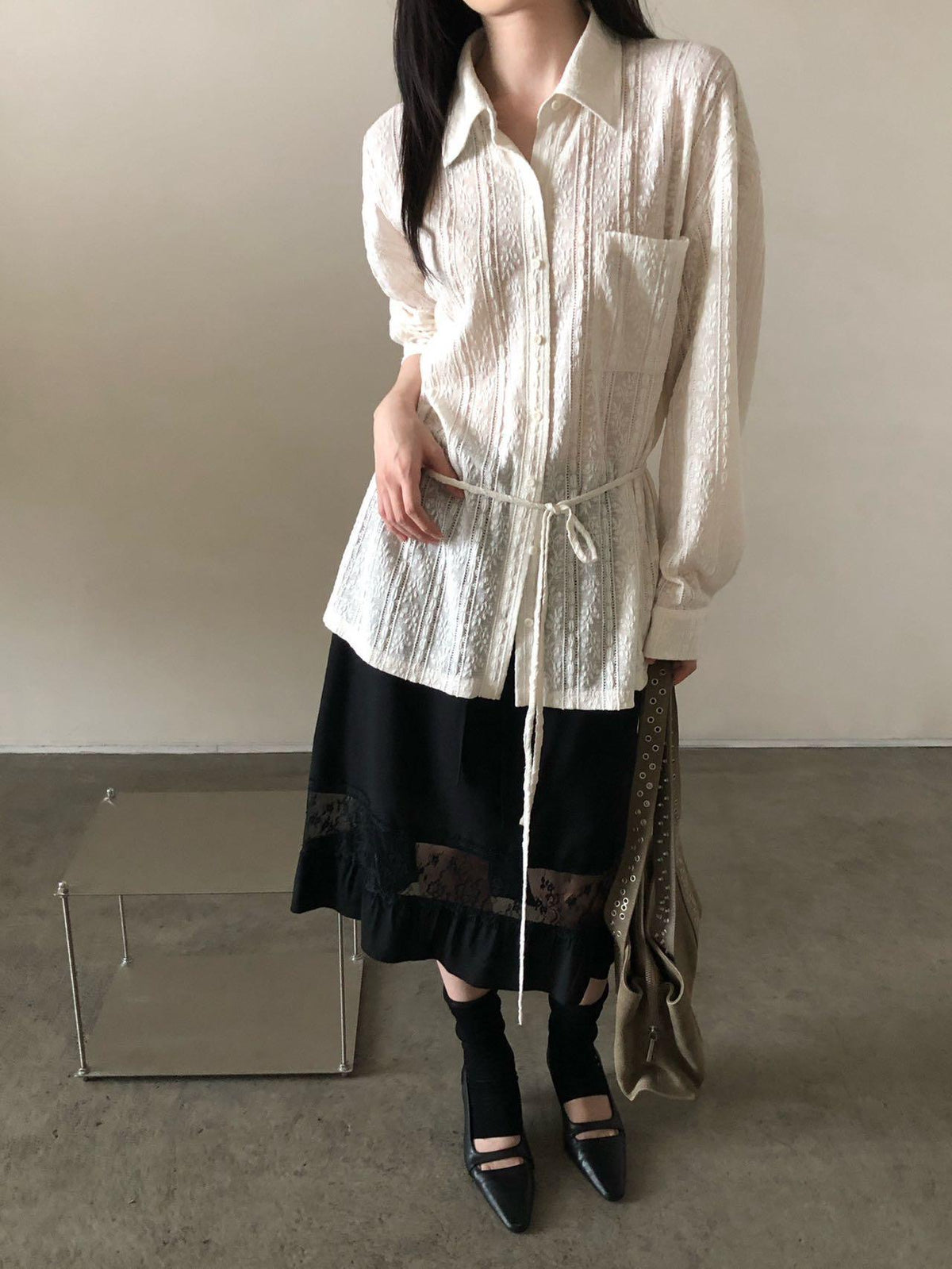 Eyelet Knit Shirt