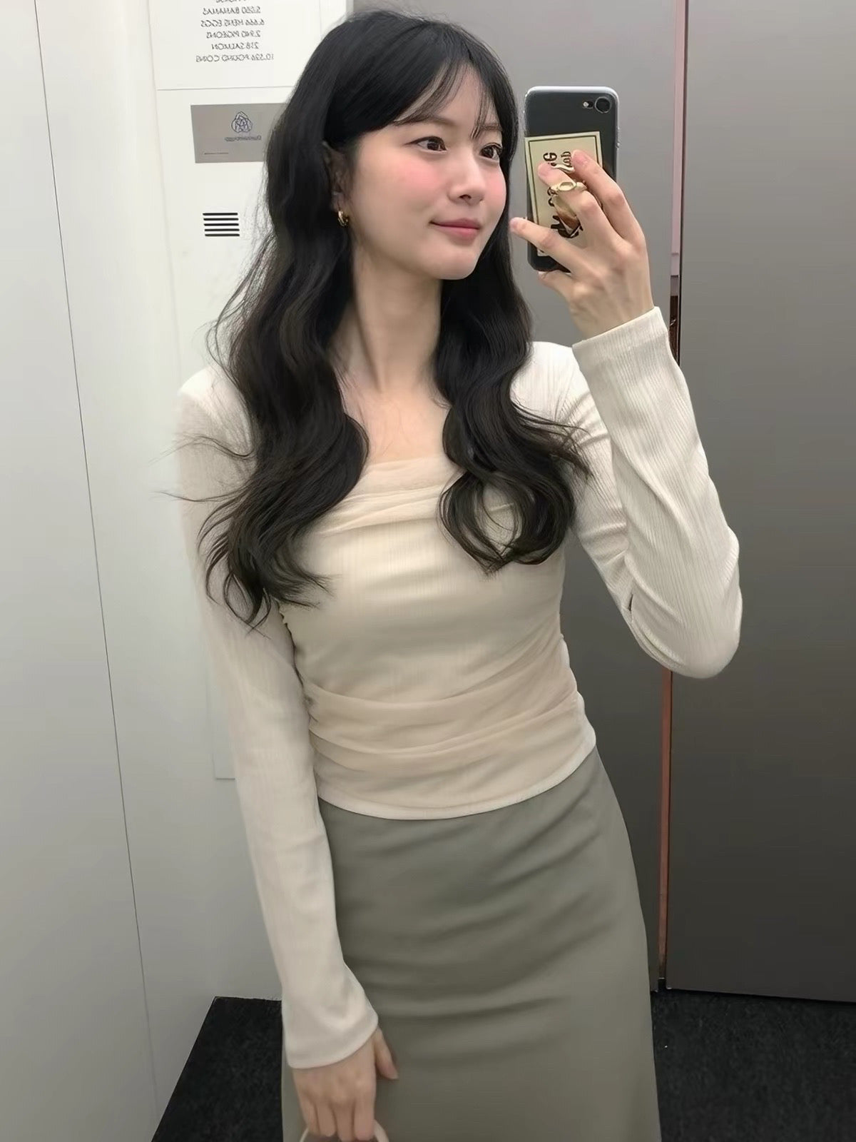 U-neck Slim Fit Mesh Top