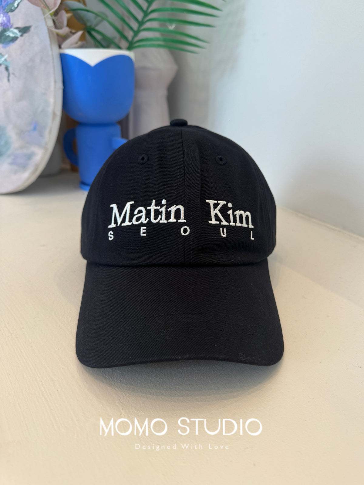 Matin Kim Seoul logo point big ball cap Black