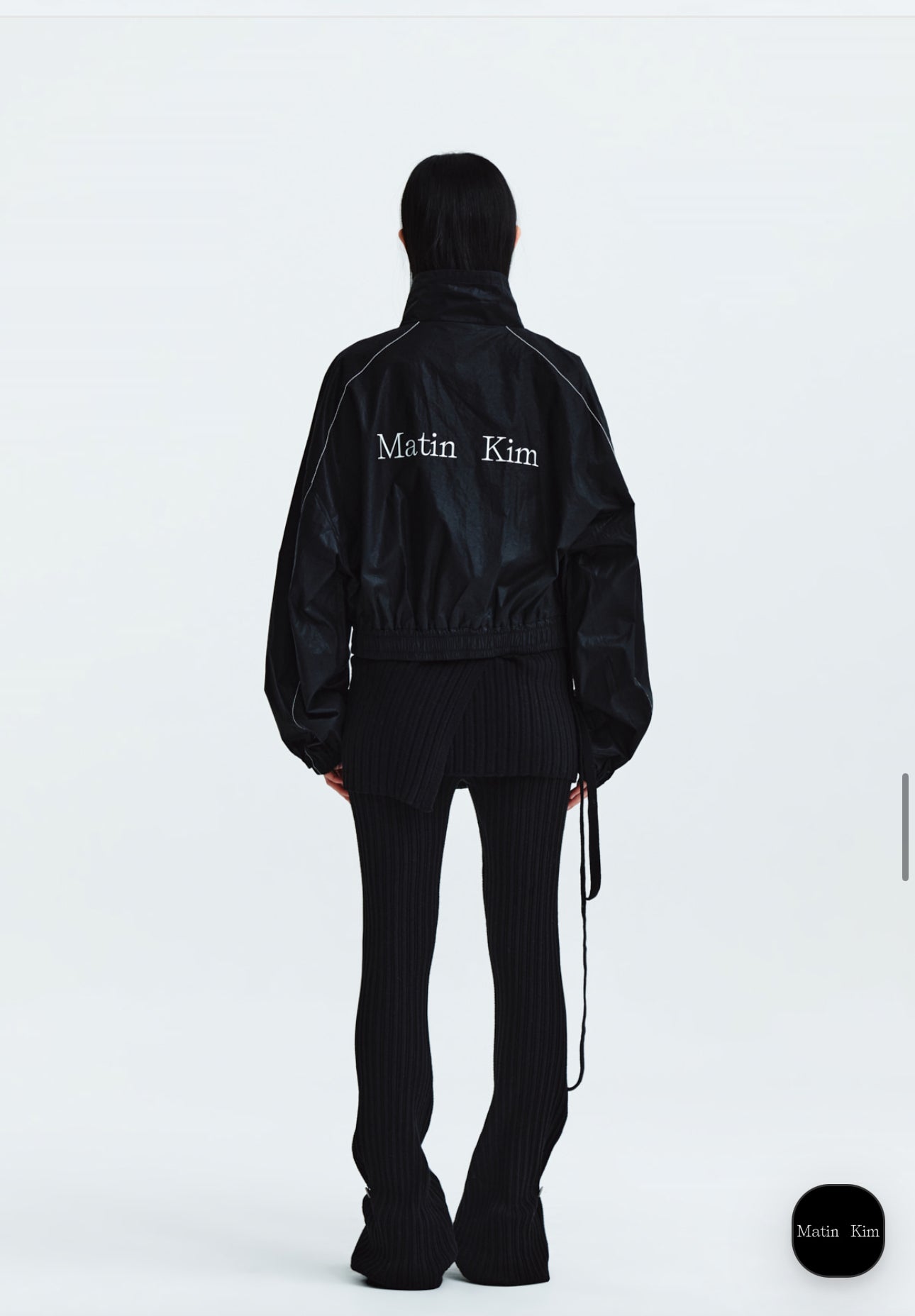 Matin Kim MATIN COATING CROP BLOUSON IN BLACK – MO & MORE