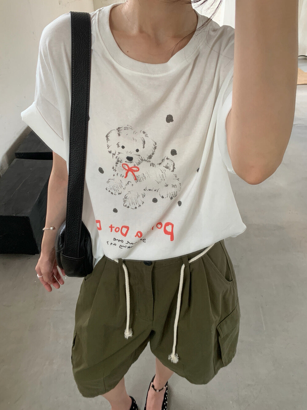 Puppy print T-shirt