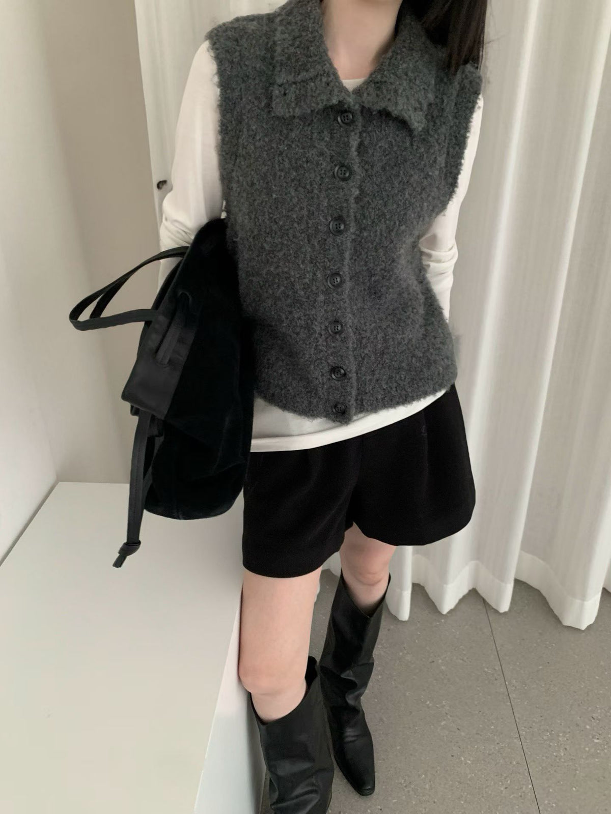 Looped button vest