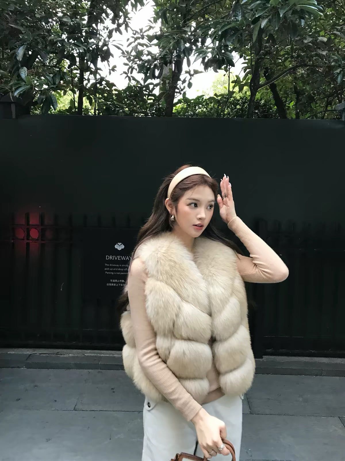 Fox fur vest