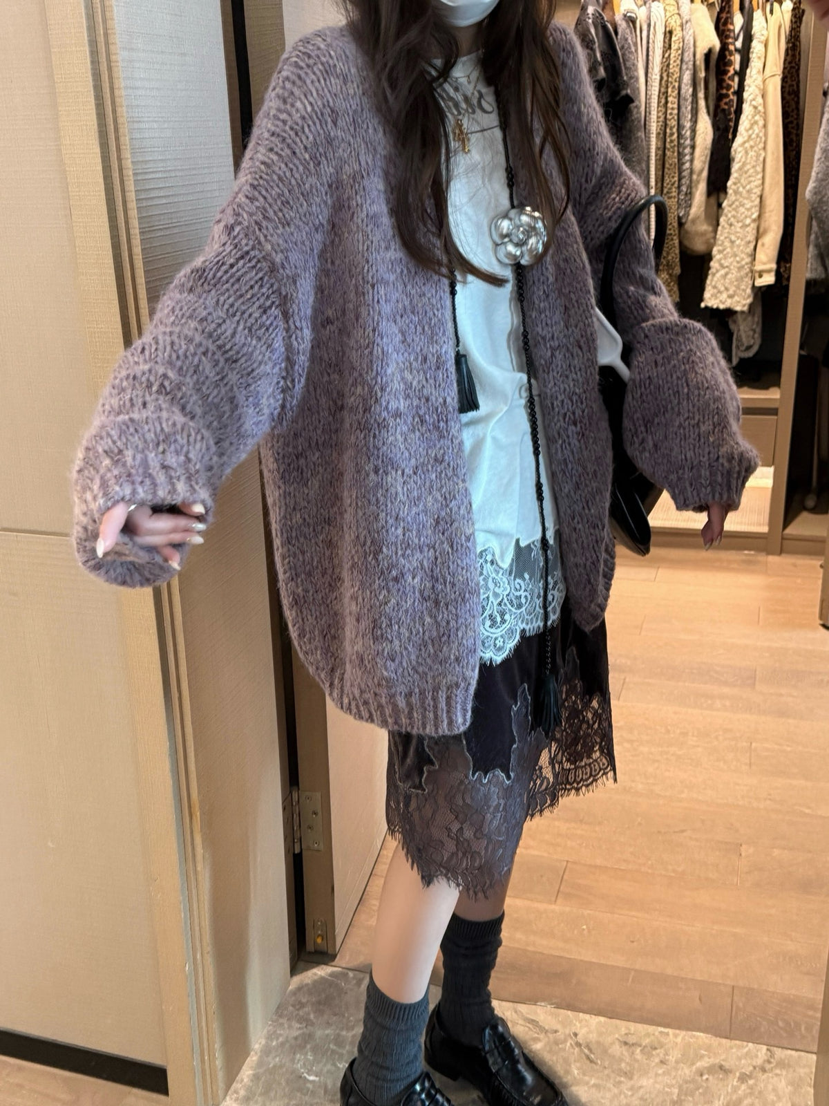 Mixed color cardigan