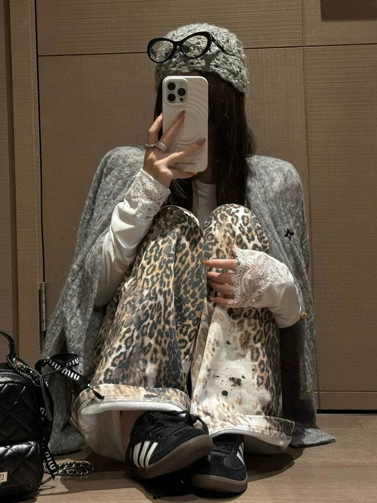 Leopard print casual pants – MO & MORE