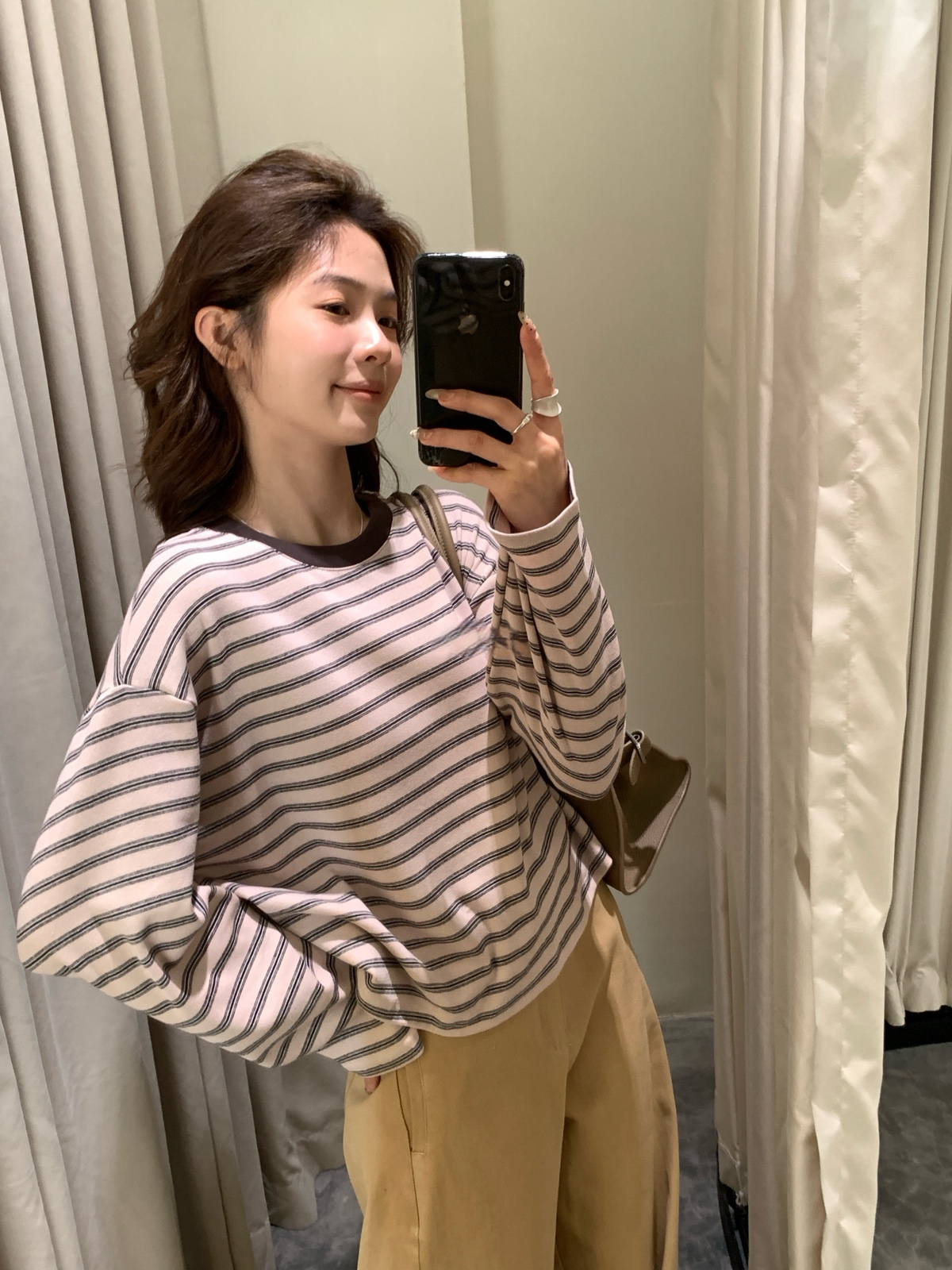 Stripe long sleeve T-shirt