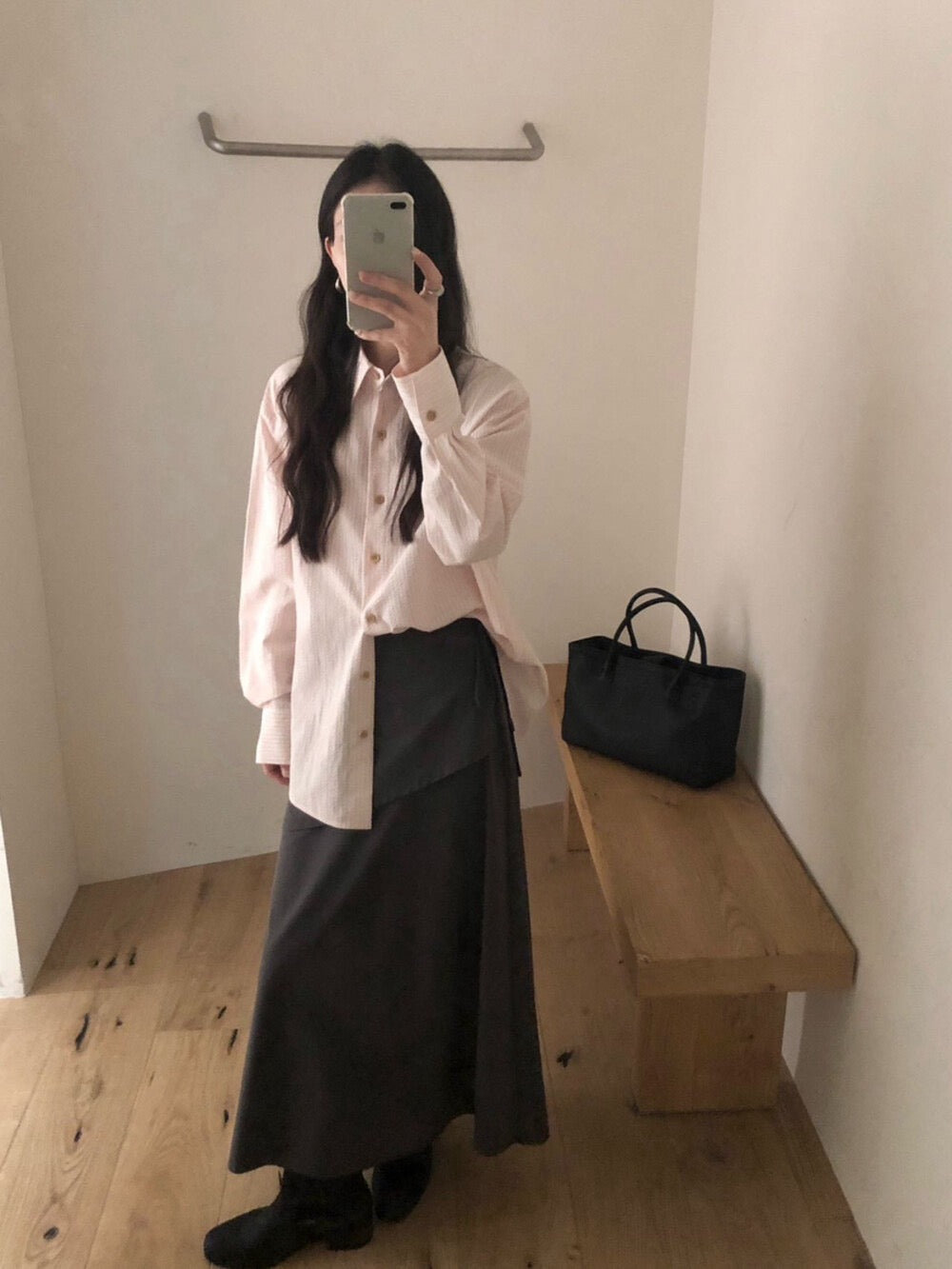 Asymmetric Layered Midi Skirt