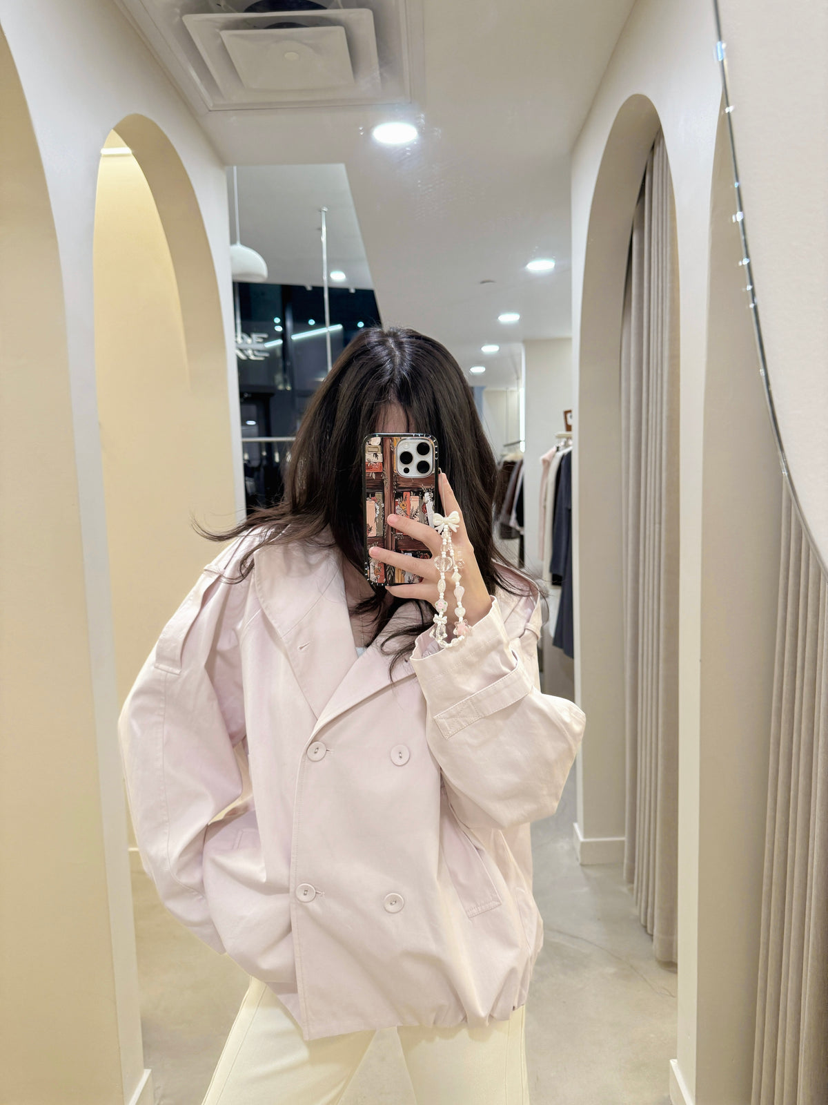 Double-breasted trench coat