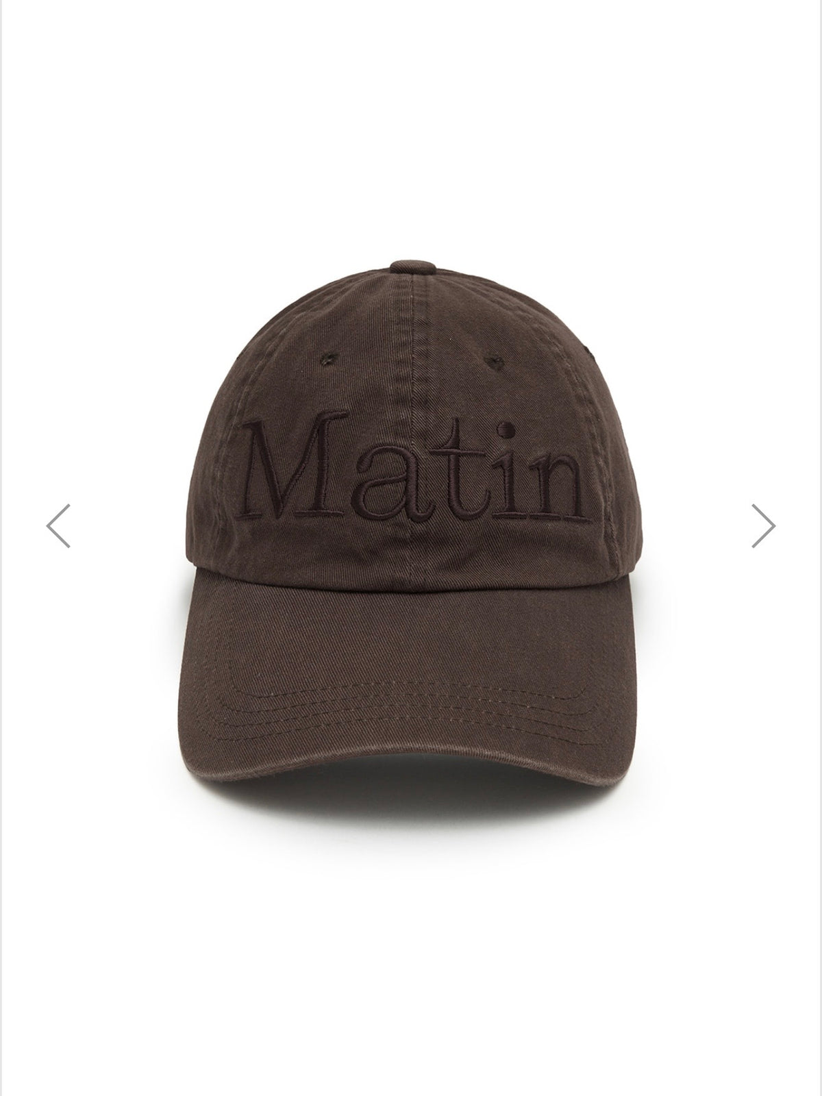 Matin Kim logo washed ball cap in brown