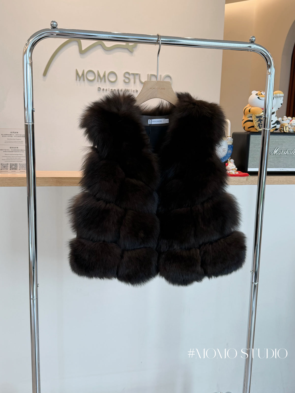 Fox fur waistcoat(brown)