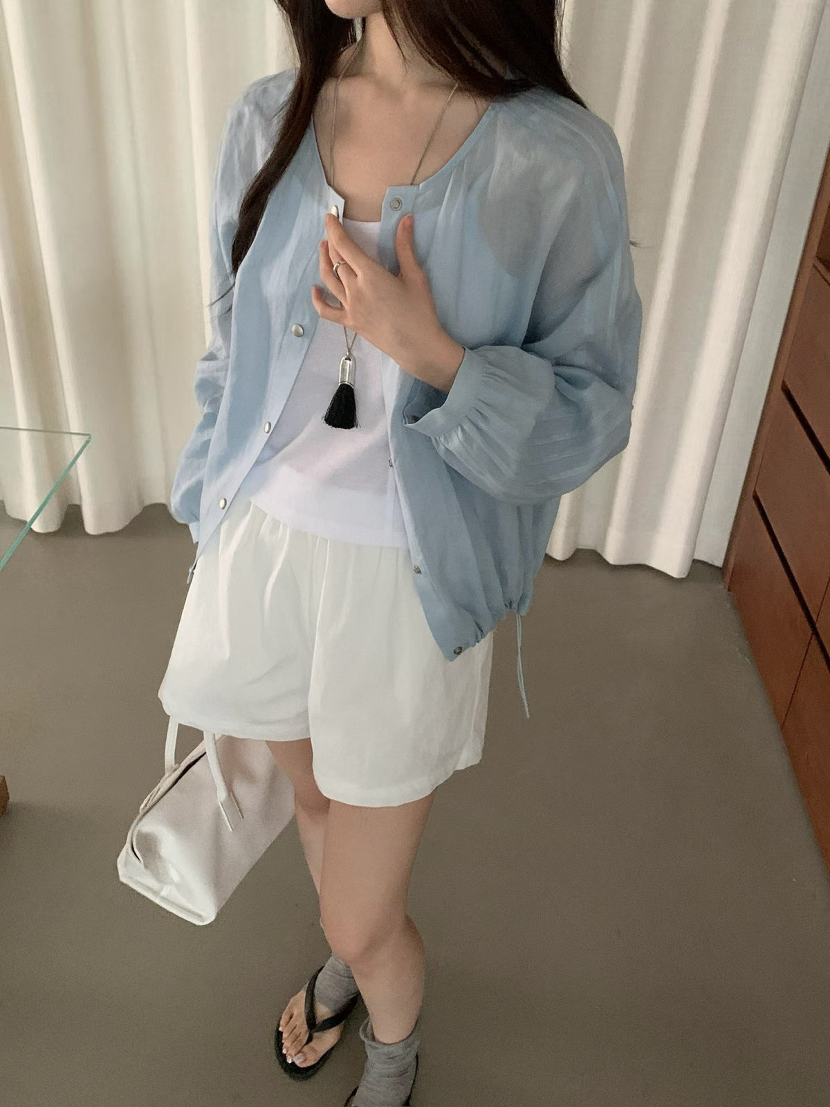 Button light weight jacket