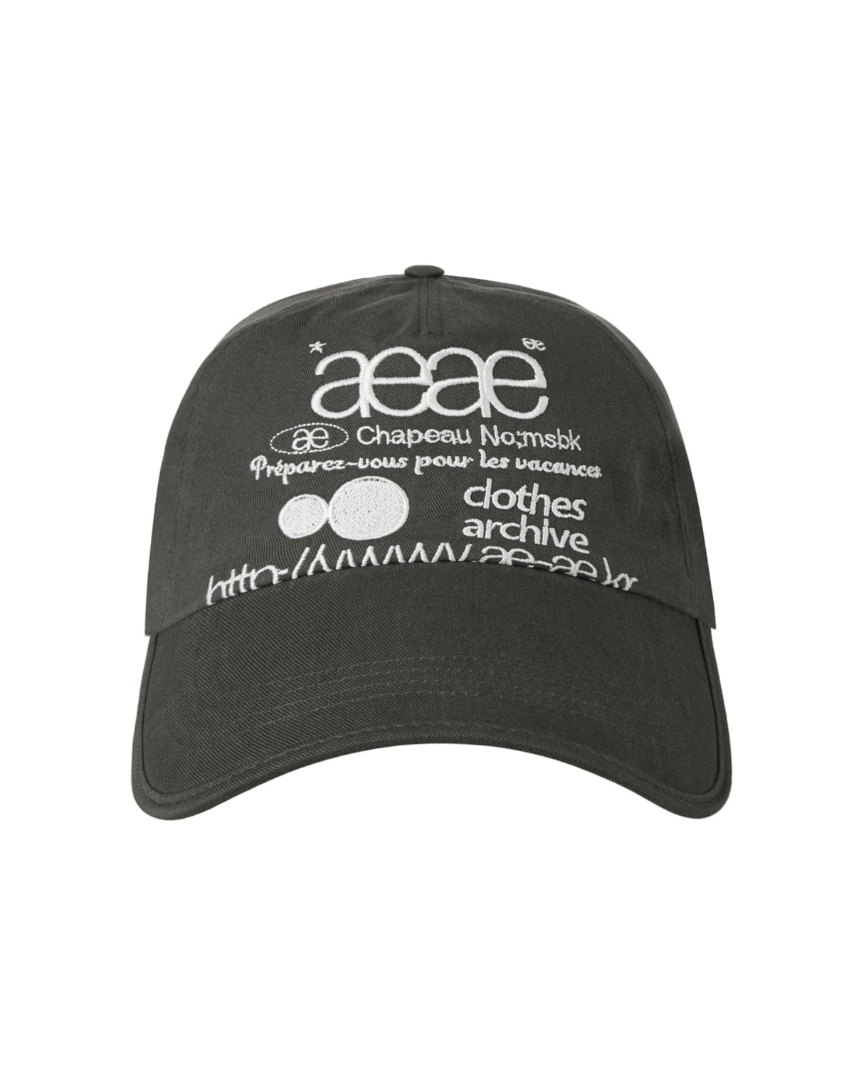 WEB LOGO 5 PANNEL BALL CAP [CHARCOAL]