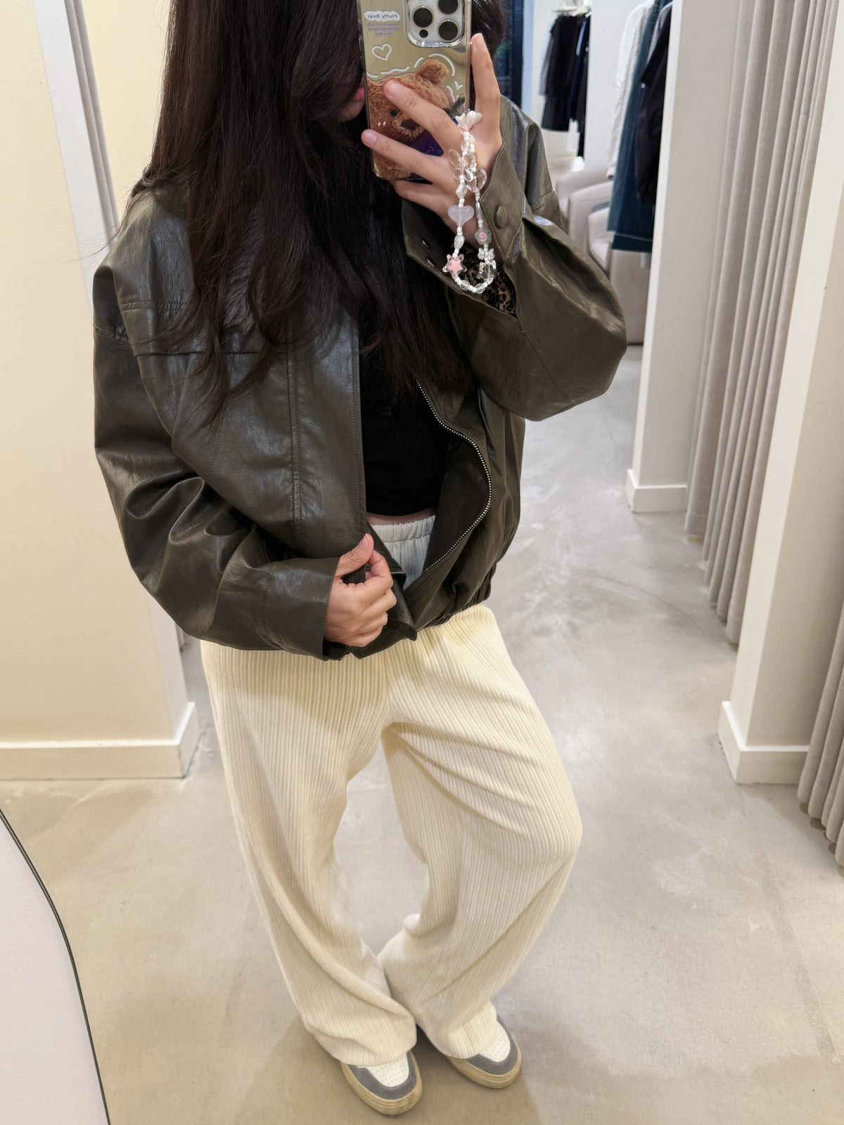 Cozy corduroy wide-leg pants