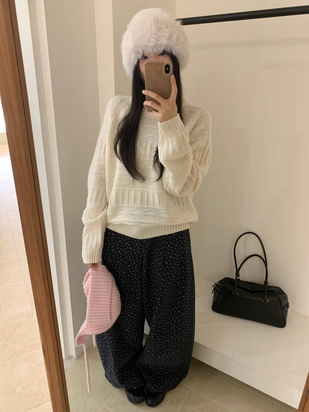 Geometric Pattern Patchwork Sweater