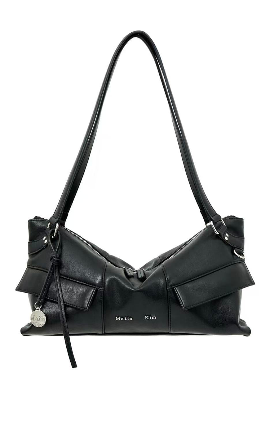 Matin Kim WIDE NEMO SHOULDER BAG IN BLACK