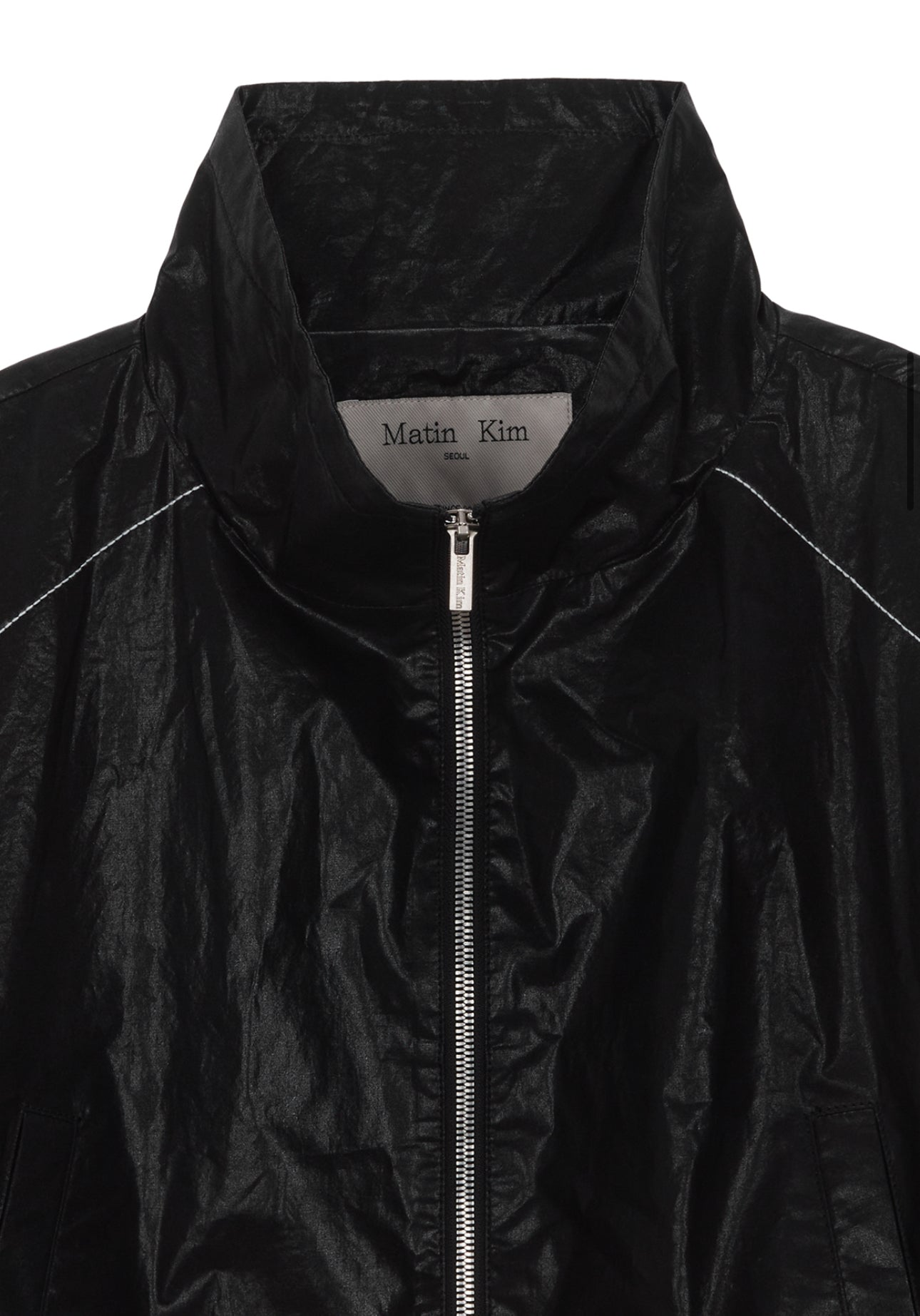 Matin Kim MATIN COATING CROP BLOUSON IN BLACK – MO & MORE