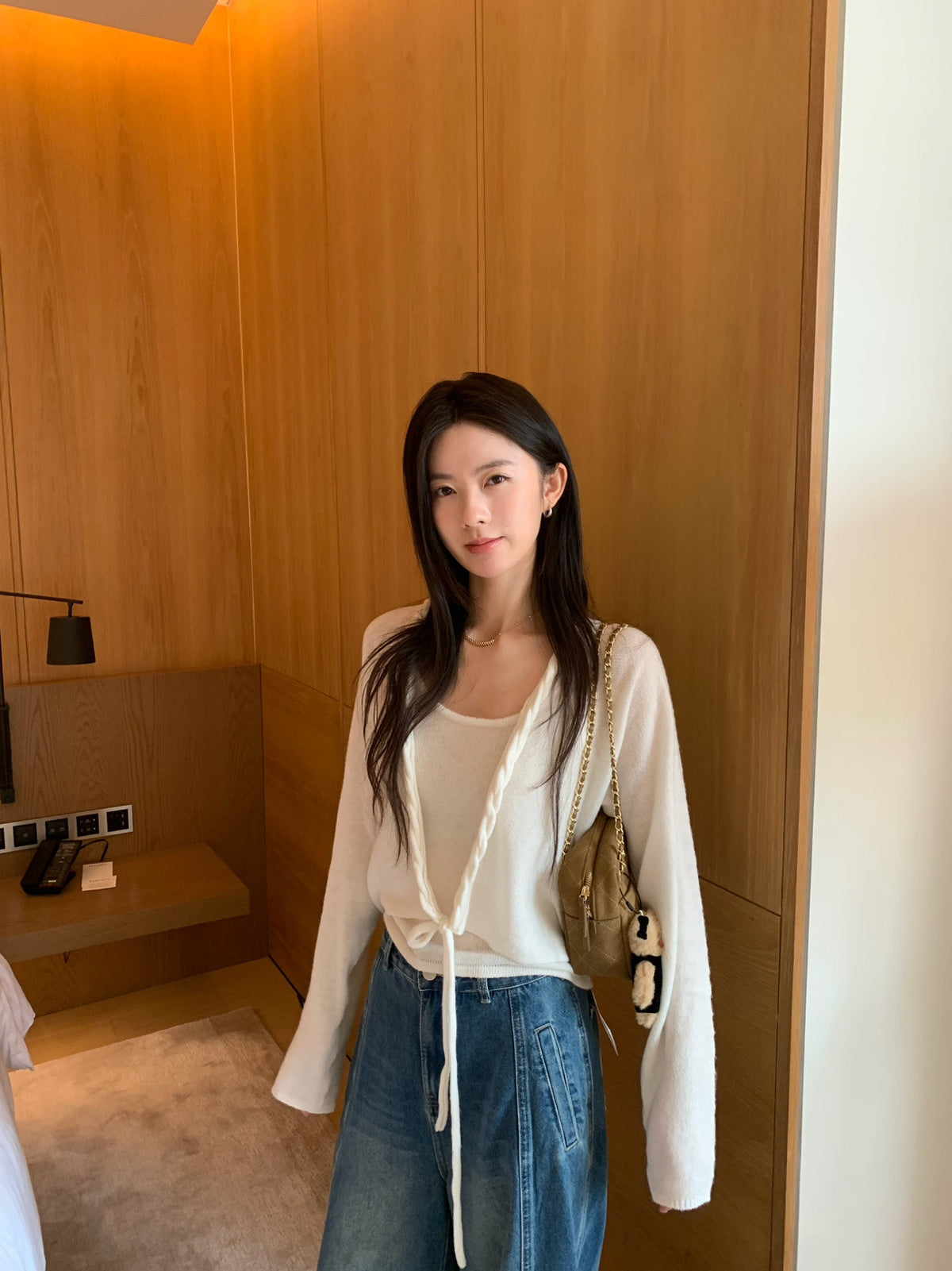 Twist cardigan and tank knit set