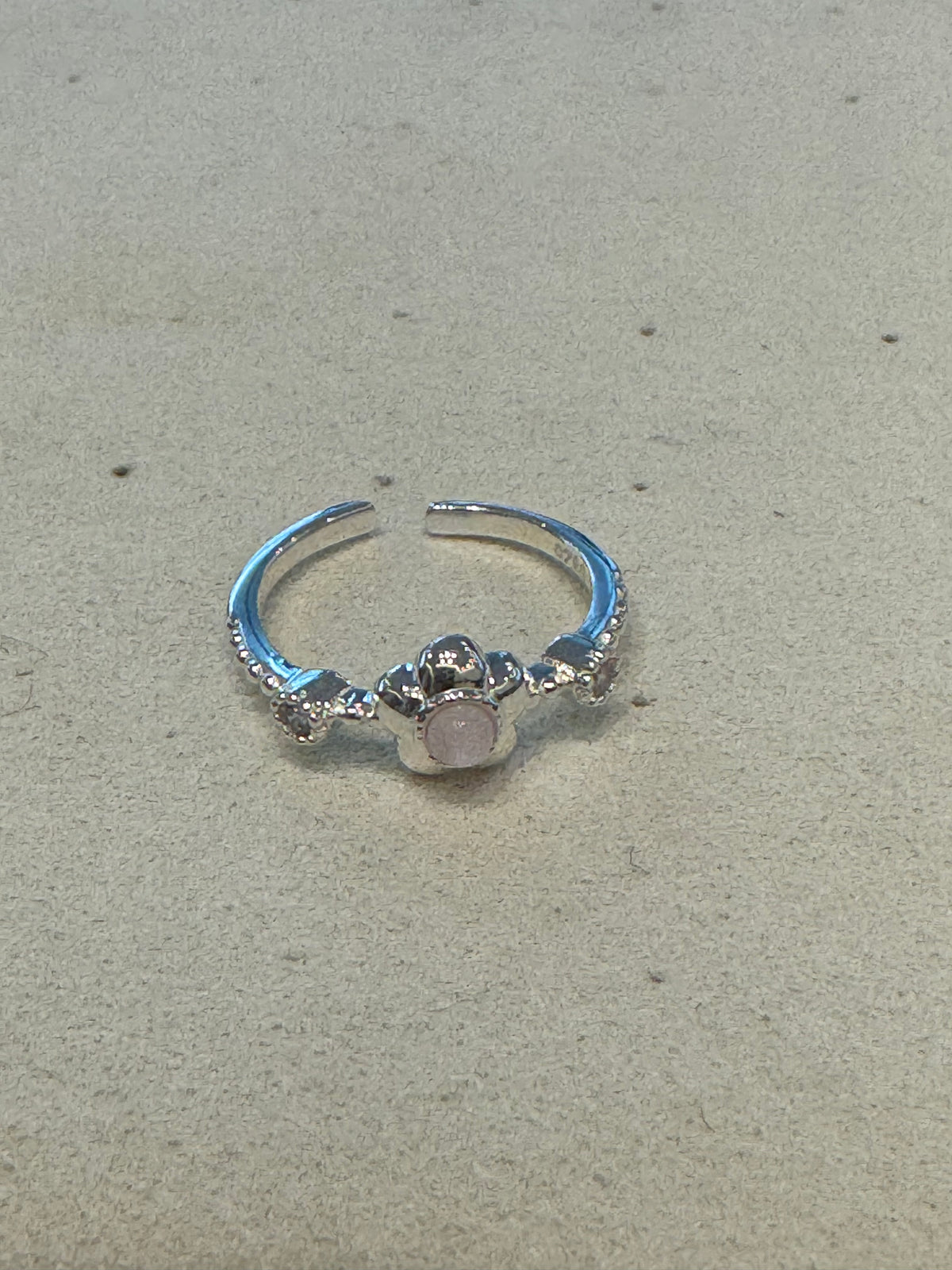 silver flower ring