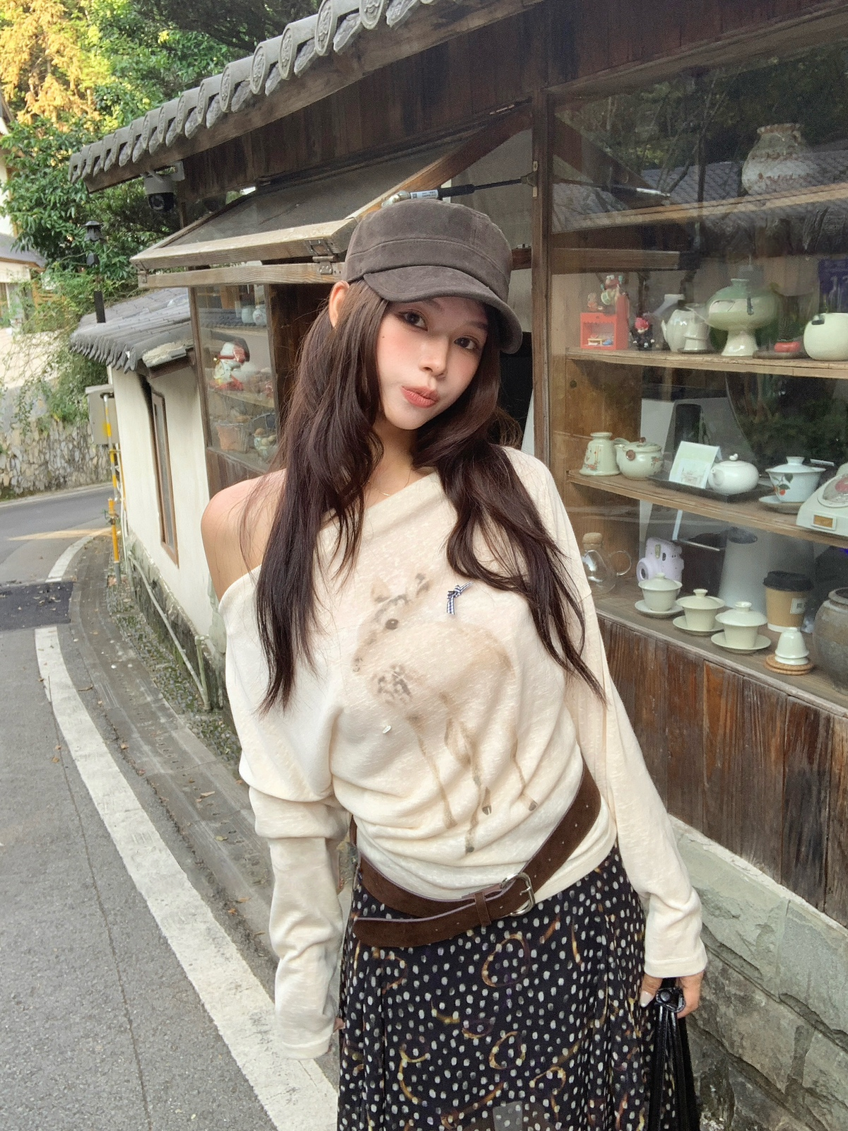 Deer long sleeve T-shirt